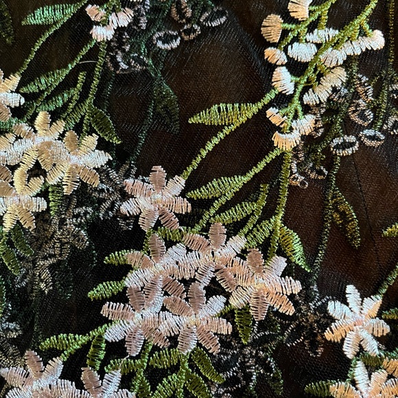 Adiva sheer mesh embroidered top - Picture 3 of 3